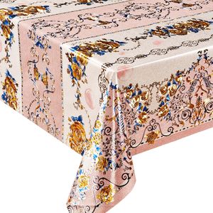 <span class=keywords><strong>Mantel</strong></span> Impermeable Fácil de Limpiar, Rollo de <span class=keywords><strong>Mantel</strong></span> de Plástico PVC Repujado para Cenas y Fiestas - Product Image 4