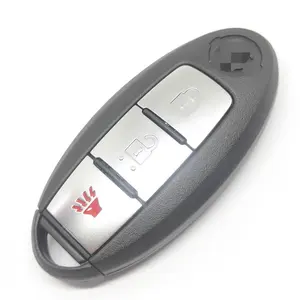 Smart Remote Car Key Fob 2 1 3 pulsanti Fsk 433mhz Chip Chip per pattuglia n-issan con inserto lama chiave non tagliata