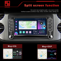 Autoradio Android Podofo 8 cœurs 8+128G, écran QLED 7'', Carplay, 4G, GPS, DSP, FM/AM/RDS pour Volkswagen/VW T5 T6 Polo Beetle Candy