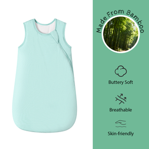 Saco <span class=keywords><strong>de</strong></span> dormir para recién nacido al por mayor, 1.0 Tog, liso, transpirable, con cierre <span class=keywords><strong>de</strong></span> cremallera bidireccional, para bebé - Product Image 3