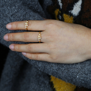 Promotion Fashion <strong>Gold</strong> Jewelry Tiny Small <strong>Opal</strong> White Cz Thin Band Fashion <strong>Gold</strong> Small <strong>Ring</strong> - Product Image 5