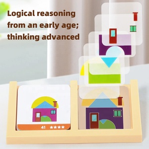 Designer de maison Explorer des superpositions graphiques Puzzle Jouet Enfants Figure Géométrique Logique Spatiale Pensée Formation Puzzle Jeu de Société - Product Image 5