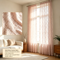 Tissu Jacquard Tissé 100% Polyester, Vente en Gros Usine, Durable, Doux, Poids Moyen, Anti-Plis, Largeur 98 pouces, pour Rideaux de Chambre et Fenêtres