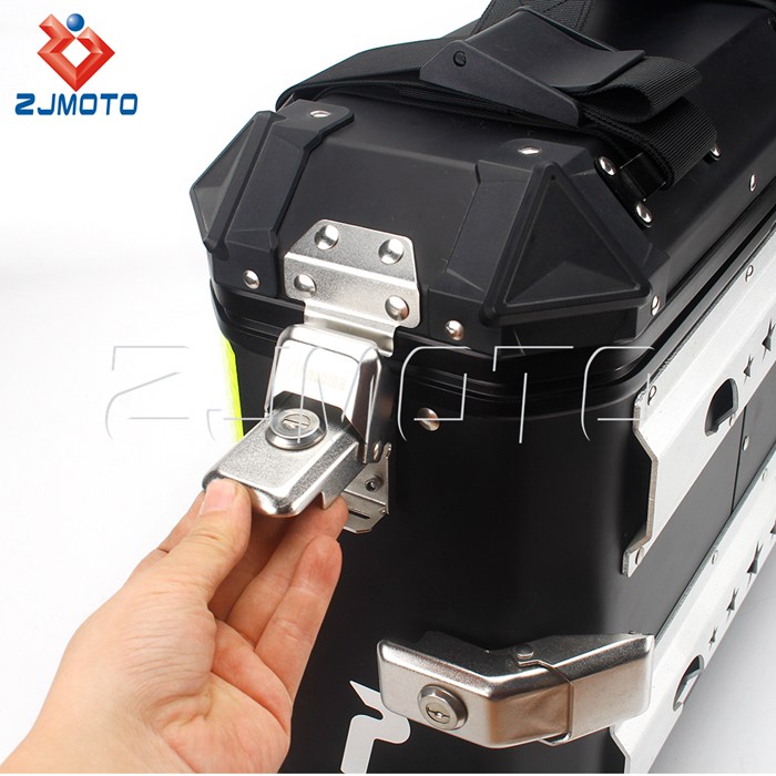 YIWEOG Motorrad Kofferraum 36L - Aluminium Gepäckkoffer Wasserdicht Mit Schnellverschluss