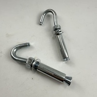 Crochet d'expansion en acier au carbone de qualité nationale pour suspendre ventilateurs et radiateurs, avec rallonge à vis et finition galvanisée