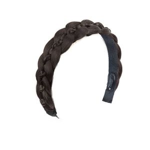 Diadema con peluca trenzada de corona alta, cabello realista con cierre de velcro para mujer, pelucas de cosplay de anime que moldean el rostro HJ304 - Product Image 1