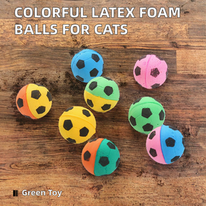 Bán buôn thân thiện với môi <span class=keywords><strong>Latex</strong></span> bóng đá bọt biển bọt quả bóng màu các loại mèo Pet tương tác & phong trào phim hoạt hình phong cách Đồ chơi - Product Image 3