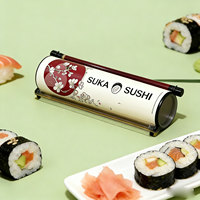 Conteneur à sushi personnalisable, écologique et facile à utiliser, en papier et plastique de qualité alimentaire, jetable, en vrac, 1000 pièces, pour restaurant de sushi