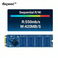 قرص صلب داخلي من نوع M.2 2280 NGFF SATA SSD بسعة 128 جيجابايت/256 جيجابايت/512 جيجابايت من فاسبيد