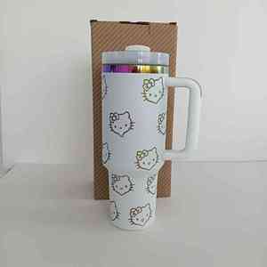 Ama Zon <strong>Hot</strong> Custom KT StanLCup Vacuum <strong>Flask</strong> &amp; Thermos H2.0 Stainless Steel Luxury Double Wall Thermal 40oz Tumbler Set with Box - Product Image 2