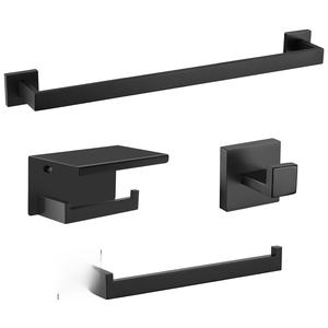 Porte-serviettes double niveau moderne en acier inoxydable, ensemble d'accessoires de salle de bain au style contemporain, approvisionnement transfrontalier - Product Image 5