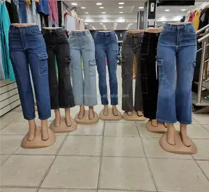 2024 nouveau Design décontracté déchiré grande taille femmes jean moulant personnaliser taille haute jeans pour femmes