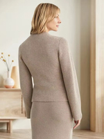 Nouveau cardigan décontracté à boutons imprimé, automne hiver, manches longues, col rond, pulls en tricot plat pour femmes