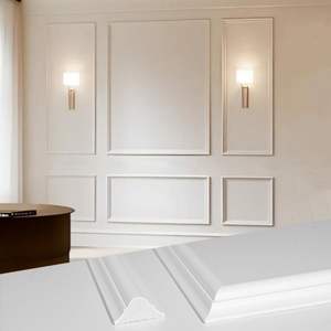 WLX-Ensemble de 30 pièces de moulures murales prédécoupées, rail auto-adhésif, panneaux décoratifs pour la maison, kit de moulage de cadre mural PS - Product Image 1