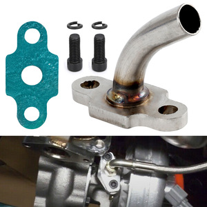 Tubo de drenaje del turbocompresor, brida de acero inoxidable de 14 mm para reparación y reemplazo - Product Image 2