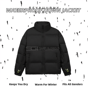 MZ4 # Veste unisexe 3309-Coats avec grande poche zippée, cordon de serrage, logo personnalisé, coupe-vent d'hiver, imperméable, rembourrage, service OEM, fil teint - Product Image 2