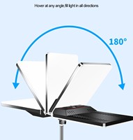 Éclairage de Studio LED Bi-Couleur Professionnel 24 Pouces pour Panneau de Film, Lumière Vidéo Portable 2700-7500K pour Téléphone et Maquillage