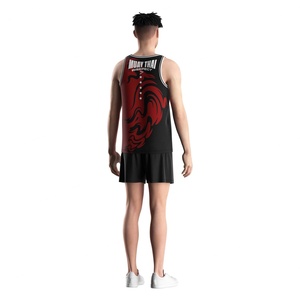 T-shirt de boxe thaïlandaise par sublimation, confortable et le plus vendu, blanc, en gros, pour la gym - Product Image 6