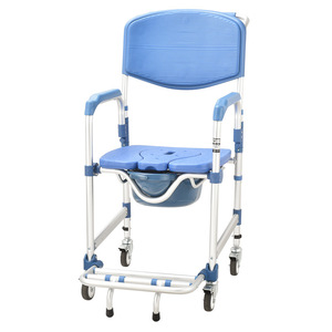 Wei Yikang Home Use Wheeled Commode Chair Aluminum Alloy Narrow <b>Mobile</b> Seat For <b>Elderly</b> And Pregnant Women - Product Image 2