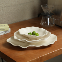 Ensemble de vaisselle en mélamine de forme ronde blanche personnalisée en gros pour restaurant