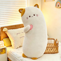 Coussin en peluche long et moelleux Capybara Cœur Kawaii, idéal pour la décoration de chambre et comme cadeau d'anniversaire pour enfants, vente en gros