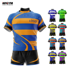 Maillots de rugby personnalisés les plus populaires, respirants, à séchage rapide, imprimés par transfert thermique, en nylon/cachemire, maillot de football américain - Product Image 2