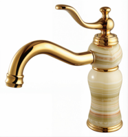 Robinet de salle de bain monocommande en laiton huilé, à poser sur comptoir, avec cartouche céramique, 1 trou, style vintage, pour lavabo