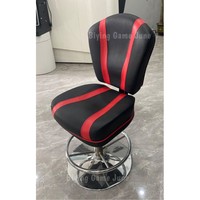 Tabouret de jeu multifonction de luxe avec repose-pieds et dossier en cuir PU, chaise réglable en hauteur pour salle de jeux