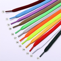 Lacets plats double couche de haute qualité 10 mm pour baskets, lacets de remplacement colorés
