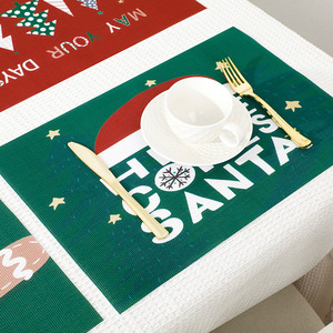 Sets <span class=keywords><strong>De</strong></span> <span class=keywords><strong>Table</strong></span> Noël Personnalisés en PVC pour <span class=keywords><strong>Table</strong></span> <span class=keywords><strong>de</strong></span> Fête - Product Image 4