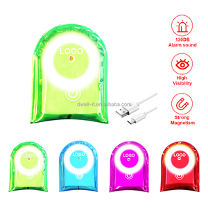 <span class=keywords><strong>Alarme</strong></span> de sécurité personnelle magnétique rechargeable réfléchissante 130 dB, étanche IP44 pour l'extérieur, lampe torche LED d'autodéfense, alerte d'urgence - Product Image 3