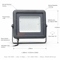 Projecteur LED Extérieur Étanche IP65 en Aluminium 30W 50W 100W 200W Anti-Explosion COB à Prix Abordable pour Entrepôt