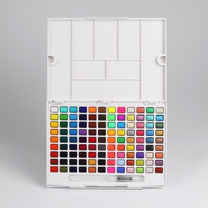 Ensemble de peintures aquarelles <span class=keywords><strong>facile</strong></span> à utiliser, 108 couleurs, avec pinceau <span class=keywords><strong>pour</strong></span> les enfants, <span class=keywords><strong>dessin</strong></span> d'artiste, meilleure vente - Product Image 1
