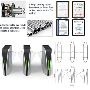 Турникет-шлагбаум Mingxu с настраиваемой конфигурацией для контроля доступа на станции метро с распознаванием лиц и интеграцией RFID - Product Image 2