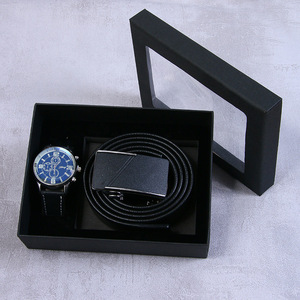 Set Regalo per la Festa del Papà, Orologio da Uomo con Cinturino in Pelle, Portafoglio, Souvenir per <span class=keywords><strong>San</strong></span> <span class=keywords><strong>Valentino</strong></span>, Set Regalo Aziendale - Product Image 5