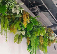 Fleur artificielle de haute qualité, décoration de plafond, ornement végétal de qualité, plante verte suspendue au plafond