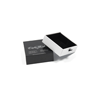 Boîte cadeau en papier recyclé pour vernis à ongles et huiles essentielles avec laminage brillant ou mat et estampage à chaud argenté