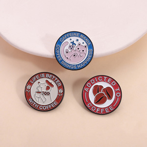 Pin de Solapa de Metal al por Mayor con Diseño de Café para Amantes del Café, en Existencia - Product Image 3