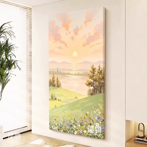 Hand Painted Oil Painting Landscape Art 100% Handmade Impressionism Style For Living Room Entryway Decor - Product Image 4