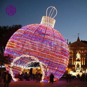 Grande arche lumineuse LED de Noël pour extérieur, motif de porte, IP65, tunnel lumineux 3D de Noël, boule lumineuse pour la décoration des centres commerciaux - Product Image 6