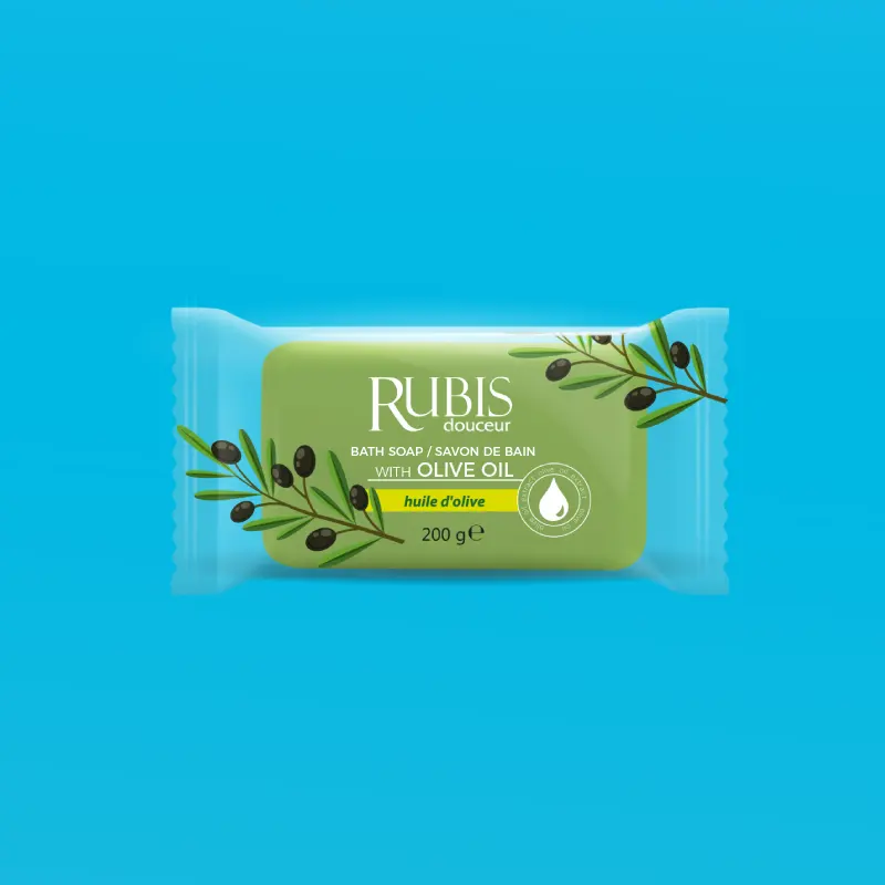 Rubis - 200 gr Inで印刷された箔Olive Oil Bath Soap