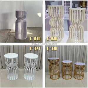 Decorazioni per Feste Baby Shower, Supporto per Torte in Metallo Rotondo di Alta Qualità, Piedistallo Acrilico Bianco Ondulato per Matrimoni - Product Image 3