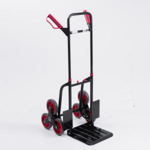 Chariot en acier avec 6 roues, ru es de 120kg, pour entrepôt, escalade d'escaliers, guidon rétractable - Product Image 3