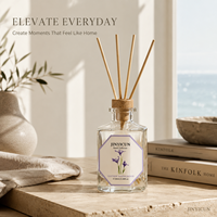 Diffuseur de parfum en verre de 180 ml avec bâtonnets en rotin naturel, étiquette privée OEM, coffret cadeau de parfum d'intérieur personnalisé pour la vente en gros