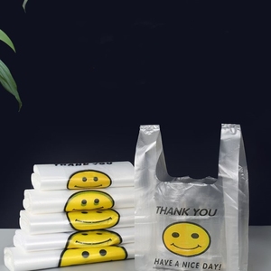 Sacs en plastique HDPE/LDPE à prix compétitif, sacs de shopping personnalisés, sacs en plastique type T-shirt - Product Image 2