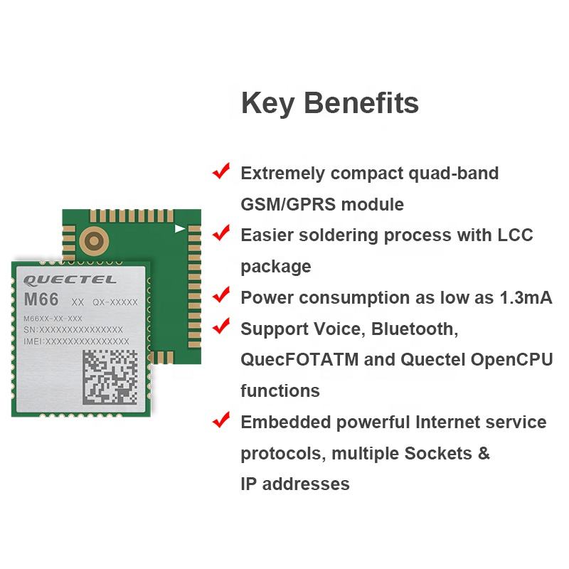 Quectel M66 2G Module - Ultra-Small Quad-Band GSM GPS