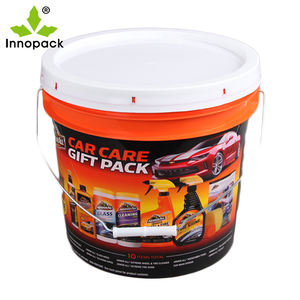 Bonne qualité 10L PP seau en plastique avec couvercle motif rond de qualité alimentaire 20L seau poignées eau essence peinture stockage des aliments - Product Image 2