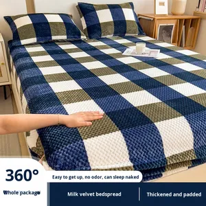 Lenzuolo letto in velluto di <span class=keywords><strong>flanella</strong></span> autunno inverno nuovo Set di biancheria da letto caldo resistente alla polvere - Product Image 5
