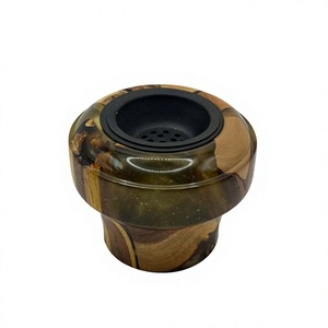 Quemador de incienso de lujo con diseño arabesco, hecho a mano con resina epoxi y madera de sándalo natural, ecológico, para bukhoor y oud. - Product Image 1