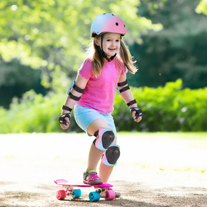 Conjunto de Equipo de Protección Deportiva para Niños, Carcasa de ABS, Espuma EPS, Casco Ajustable, Protectores de Rodilla, Codo y Muñeca para Niños y Niñas - Product Image 2